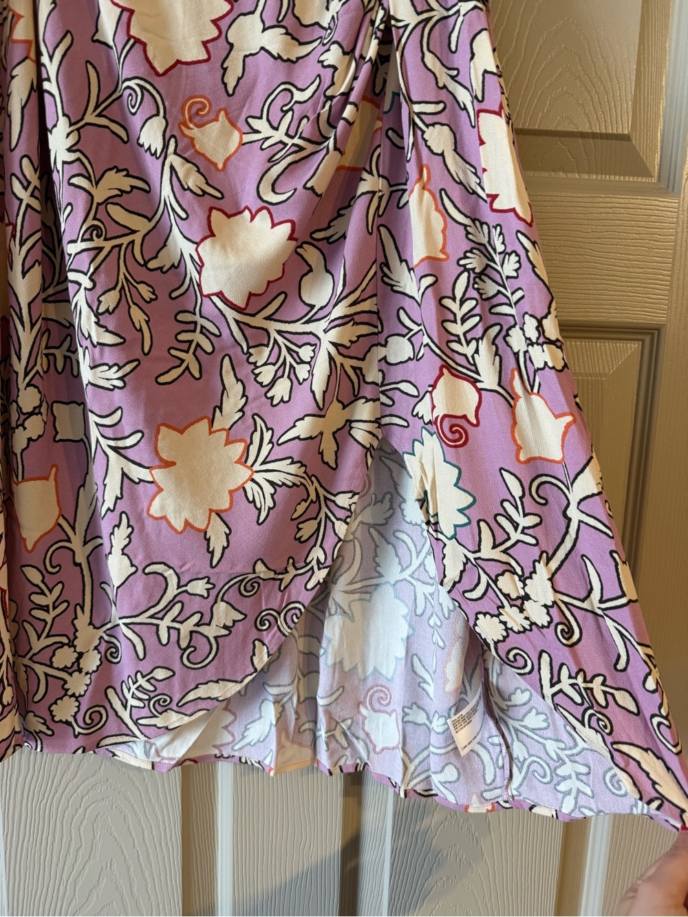 Knox Rose Pink and Cream Abstract Floral Skirt - Picture 3 of 8